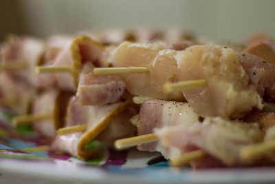 Close-up of meat in plate