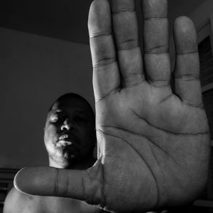 Close-up of man hand