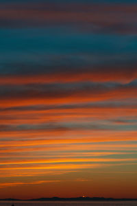 Scenic view of dramatic sky during sunset