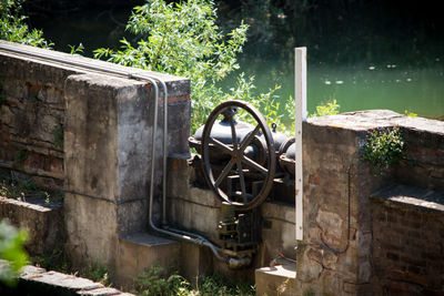 View of old ruin against trees