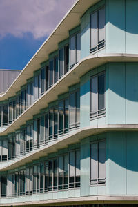 Low angle view of modern building against sky