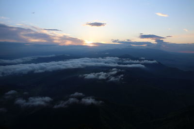 Scenic view of cloudscape against sky during sunset