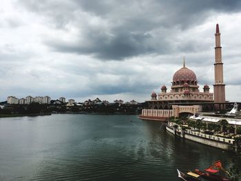 View of temple against cloudy sky