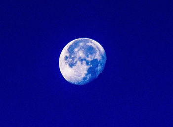 Low angle view of moon in sky