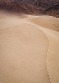 Sand dunes in desert