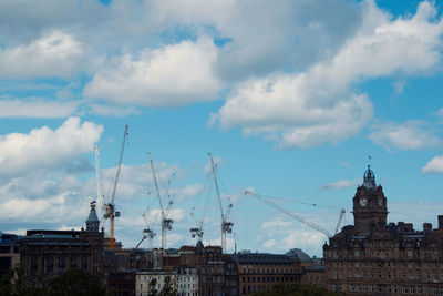 Low angle view of buildings against sky