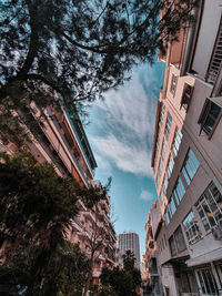 Low angle view of buildings against sky