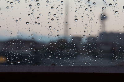 Raindrops on glass window