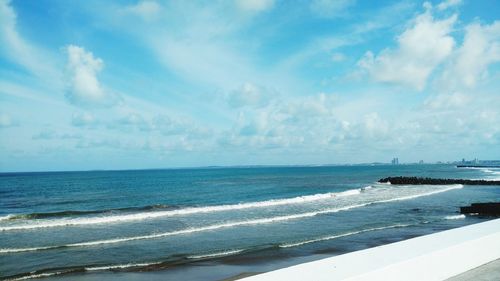 Scenic view of sea against sky