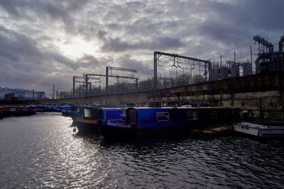 Bridge over river against sky