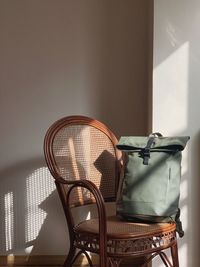 Empty chairs and table at home