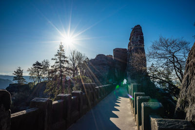 Panoramic view of sunlight on sunny day