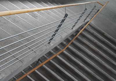 High angle view of empty staircase