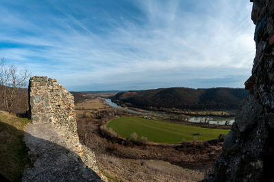 Fisheye view of soimos fortress. built in 1278