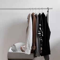 Low angle view of clothes hanging on wall