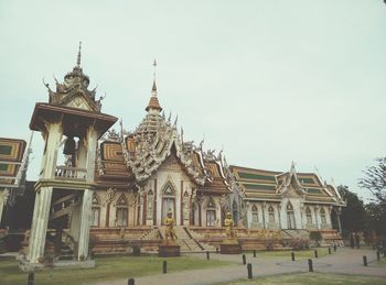 Low angle view of temple against sky