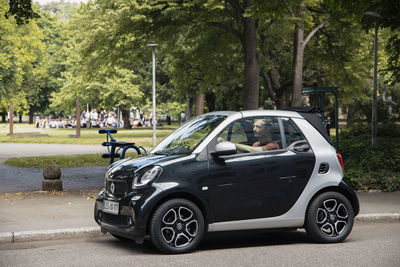 Car on street in city