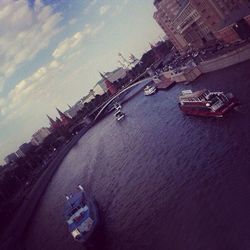 Boats in river