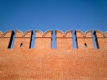 Low angle view of fortified wall