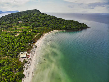 High angle view of sea against sky