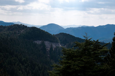 Scenic view of mountain range