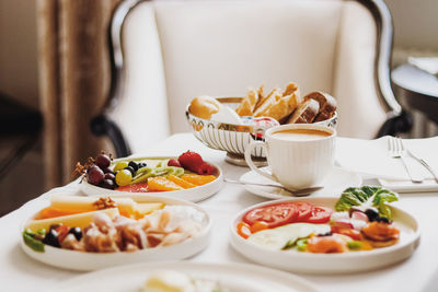 Close-up of food on table