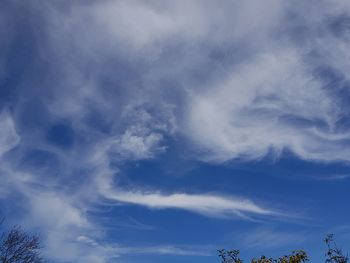 Low angle view of cloudy sky