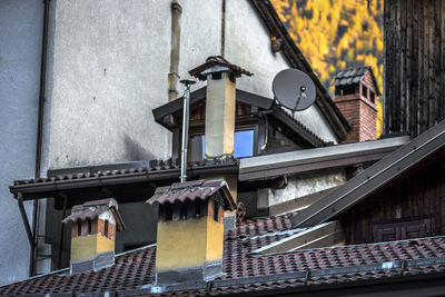 Low angle view of house roof