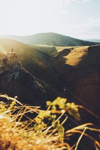 Scenic view of land against sky