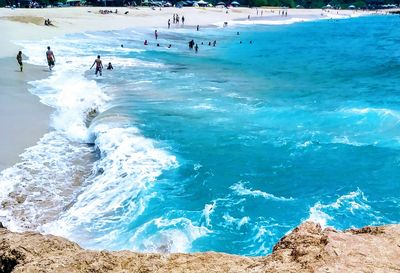 Group of people on beach