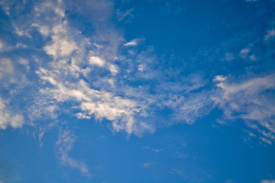 Low angle view of clouds in sky