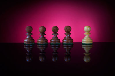 Close-up of chess pieces