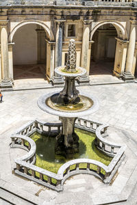 Fountain in front of building