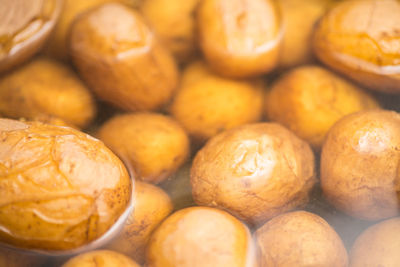 Full frame shot of boiled potatoes