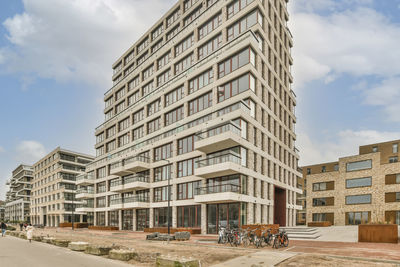 Low angle view of buildings against sky