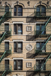 Low angle view of residential building in new york city 