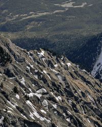 High angle view of mountain range