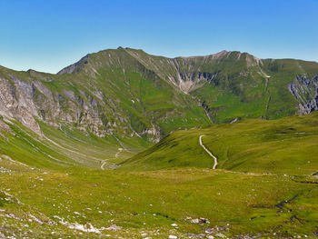 Scenic view of landscape against clear sky