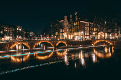 Amsterdam canal long exposure waiting for light trails from passing canal boats