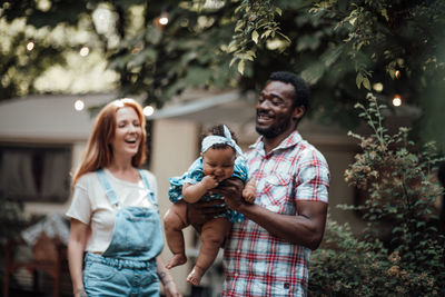 Full length of a happy friends