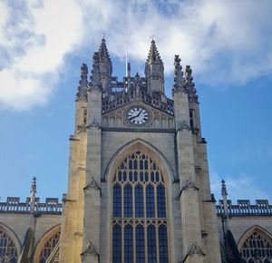Low angle view of historical building against sky