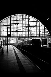 Train at railroad station platform