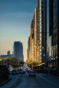 Cars moving on road in city