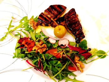 Close-up of salad in plate