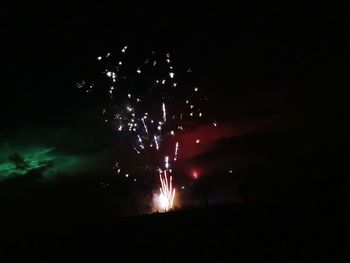 View of illuminated city at night