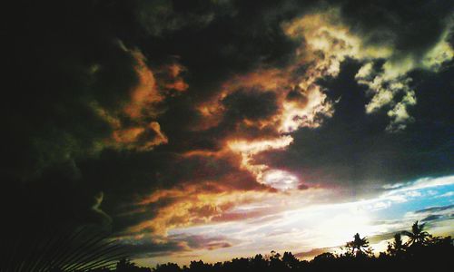 Low angle view of cloudy sky