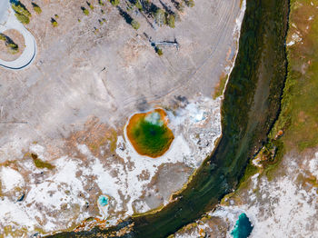 Upper geyser basin of yellowstone national park, wyoming, united states