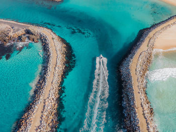 High angle view of swimming pool