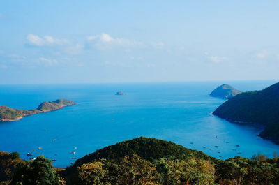 Scenic view of blue sea seen from nam du island