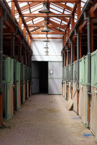 Empty corridor in building